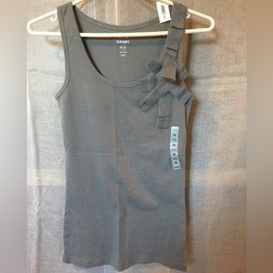 Old Navy light grey embellished tank.